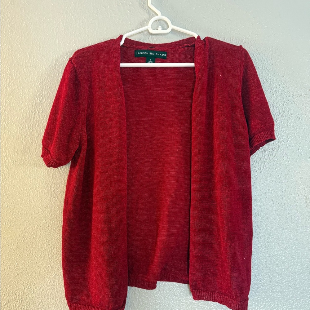Josephine Chaus Rich Red Cardigan